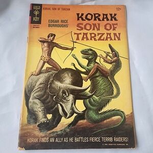 Korak Son of Tarzan Comic Book 1965 Gold Key Edgar Rice Burroughs FN Key OG‎ Art